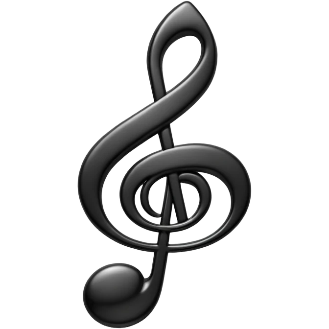 black music note emoji