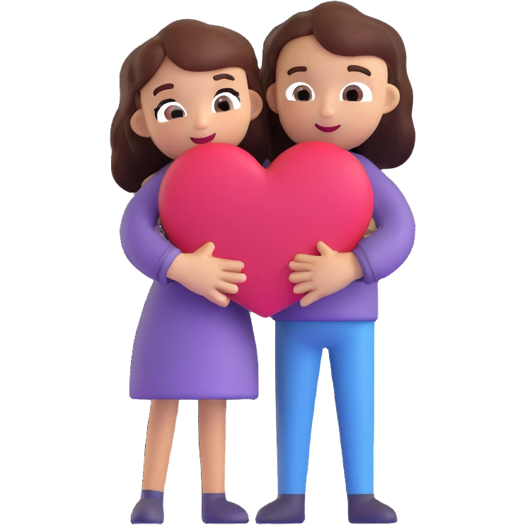 Book character with heart eyes reaching out to hug reader emoji