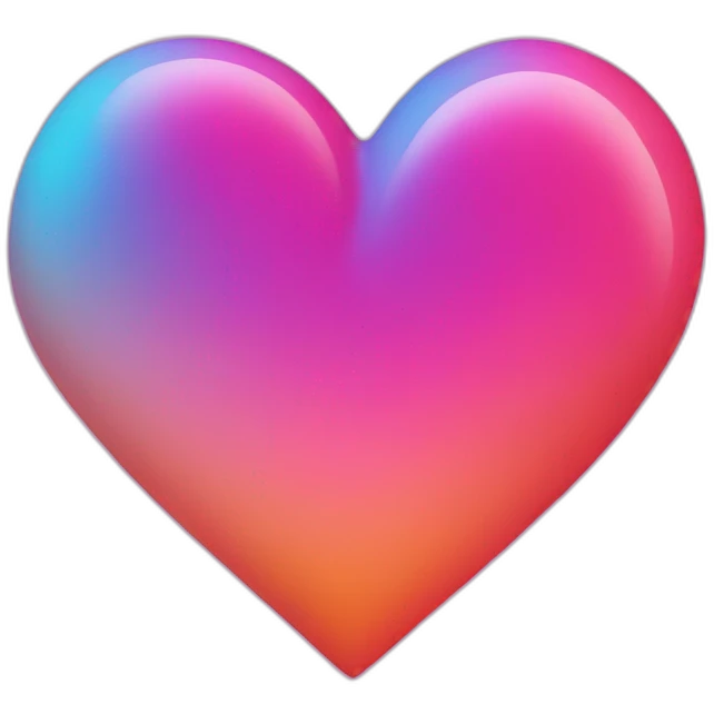 Abstract love heart emoji