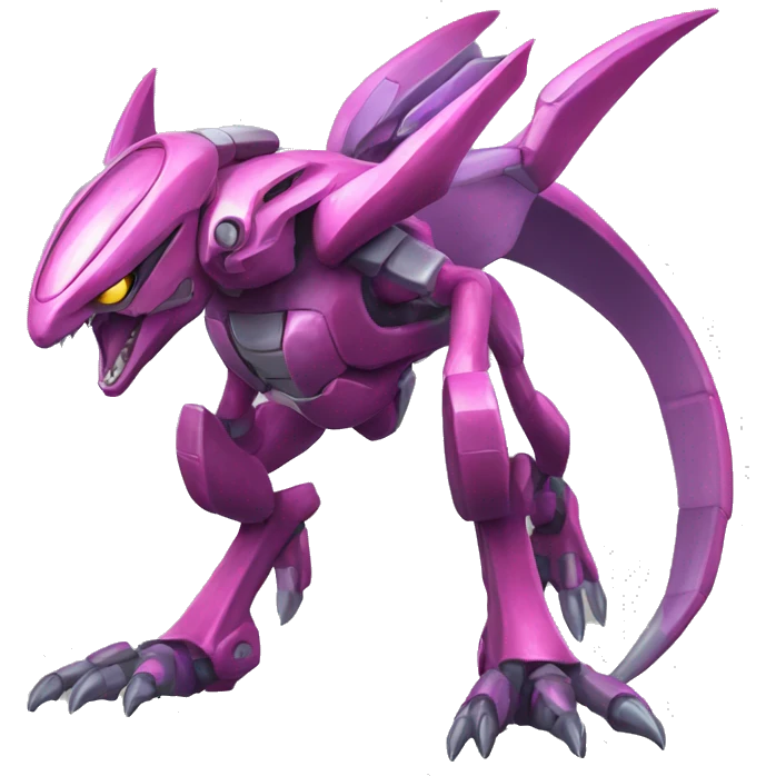  cool edgy shiny colorful Palkia-Genesect-Raptor full body emoji
