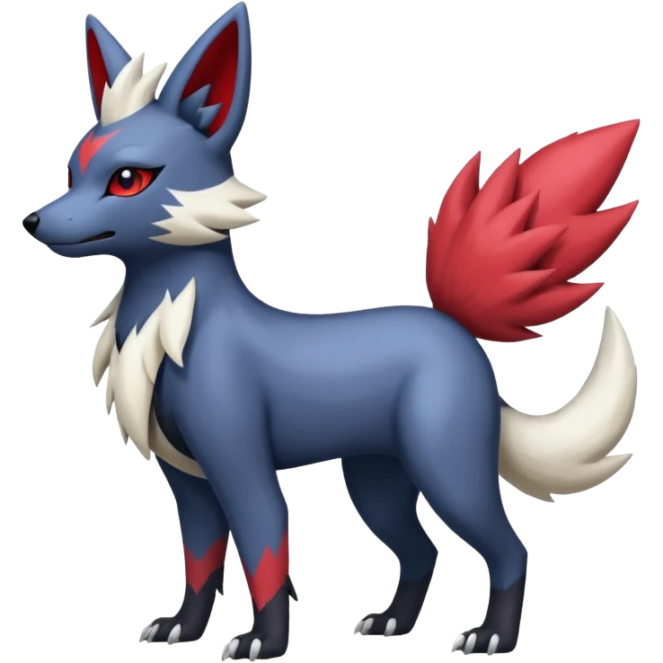 Poochyena-Zorua-Zangoose-Absol-Umbreon-fusion (full body) emoji