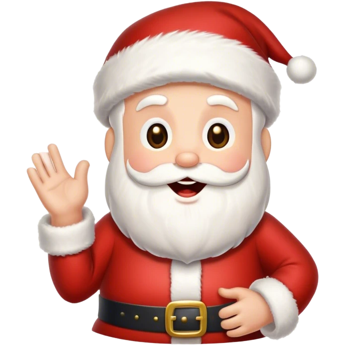 handsome but jolly Santa Claus aka Singing Santa emoji