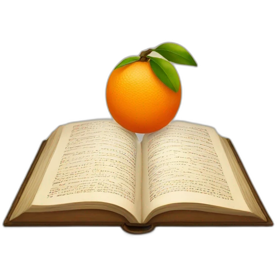 Orange reading bible emoji