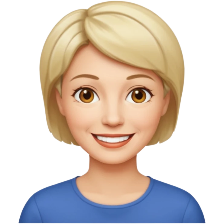 middle aged woman with short hair emoji