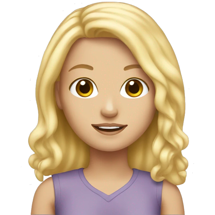 blonde white girl  emoji