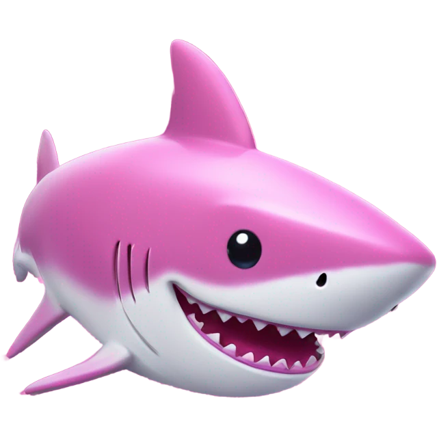 pink shark with glitter  emoji