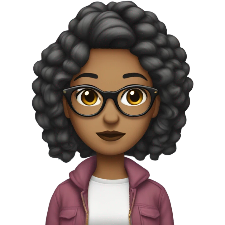 Aesthetic Girl wearing glasses emoji