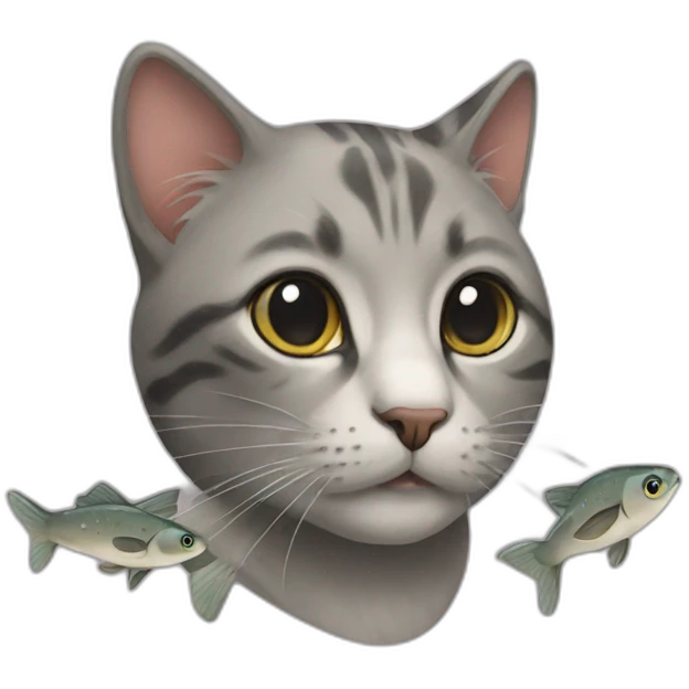 Cat with a shoal emoji