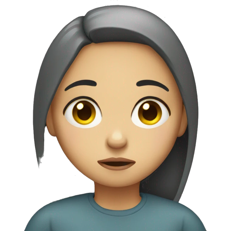sad girl emoji