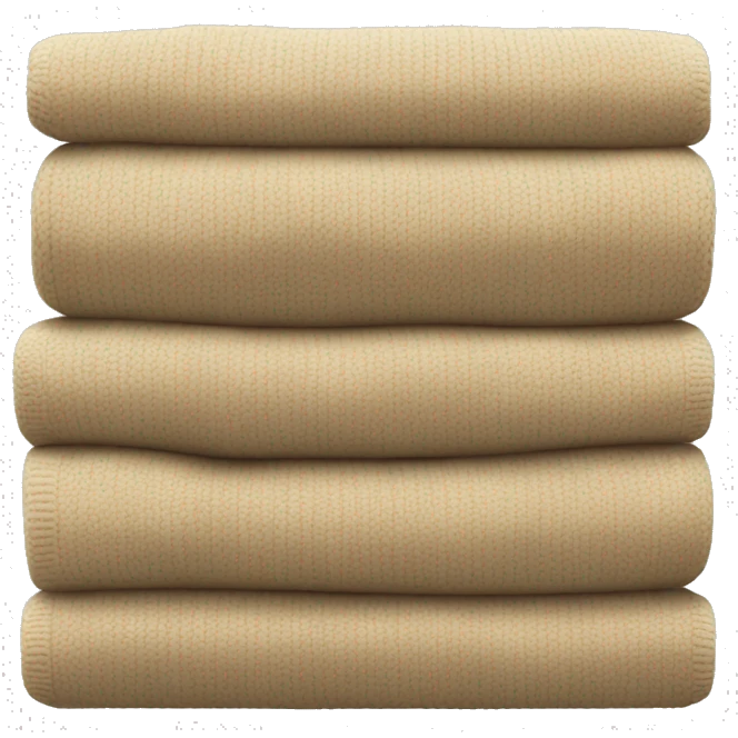 stack of beige sweaters emoji