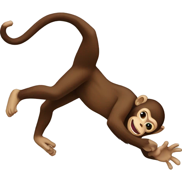 Backflipping monkey emoji