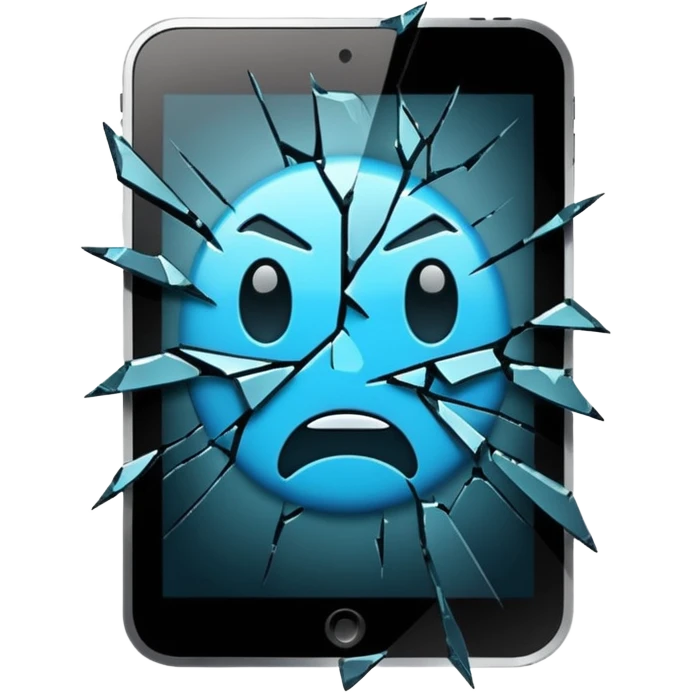 shattered tablet screen emoji