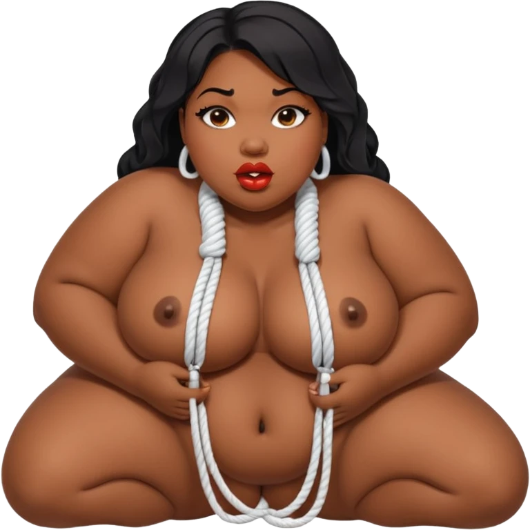 a sexy black BBW’s plump lips wide. She’s on her knees, cheeks hollow, drooling as she deepthroats. He explodes—hot cum floods her mouth, spilling in thick white ropes down her chin and dripping onto her , heaving tits and her vagina is open 
 emoji