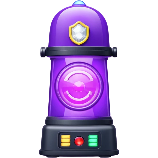 purple police siren emoji