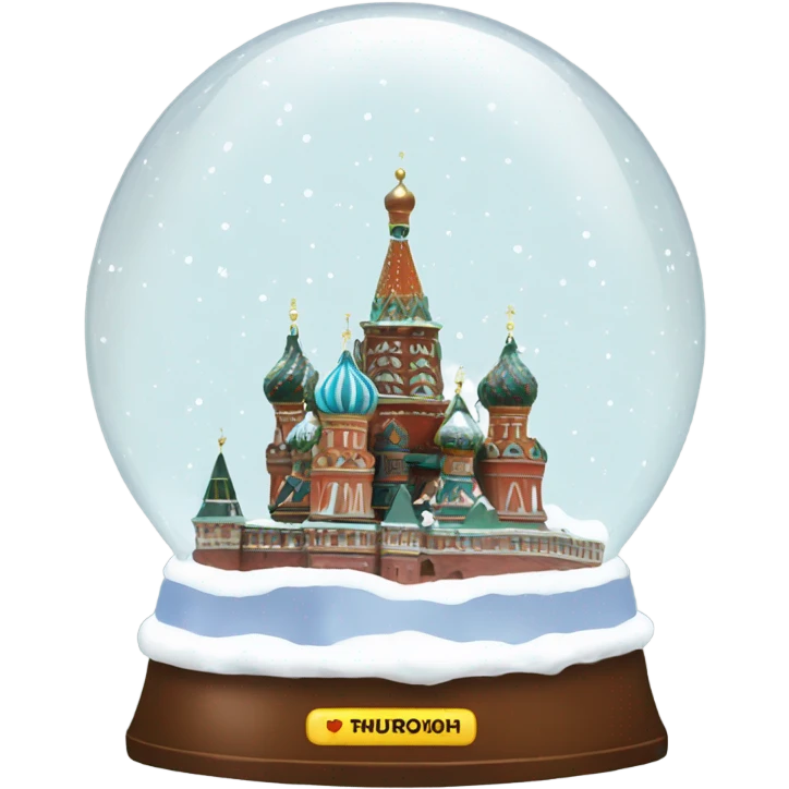 Kremlin in Christmas snow globe emoji