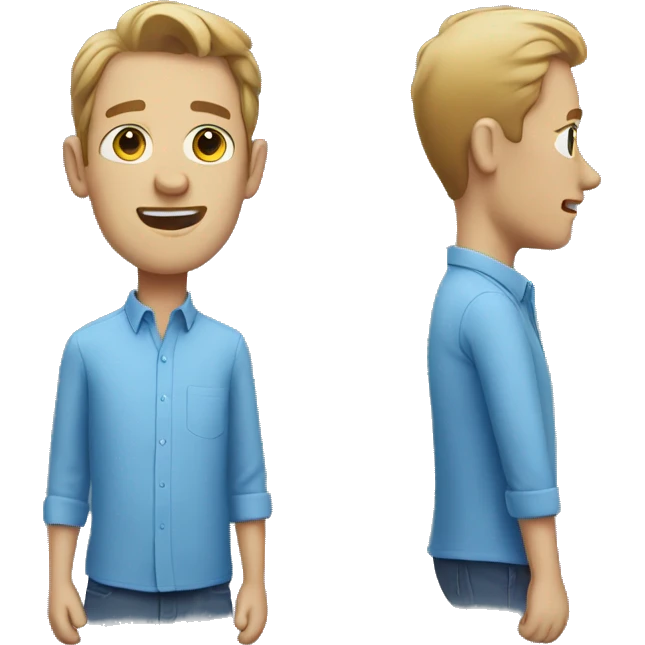 blue shirt guy emoji