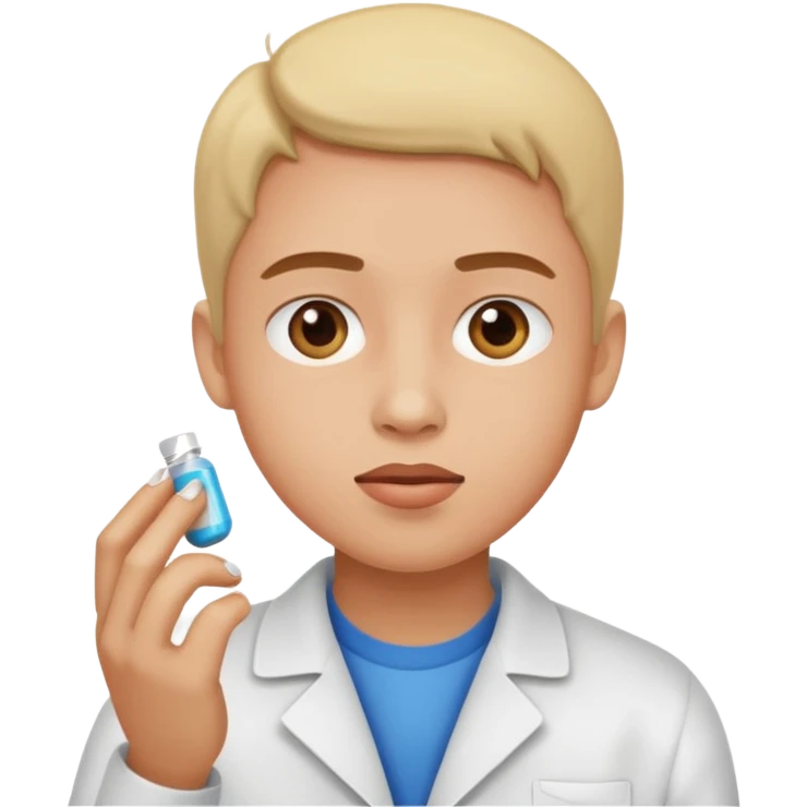 Joven tomando pastilla emoji