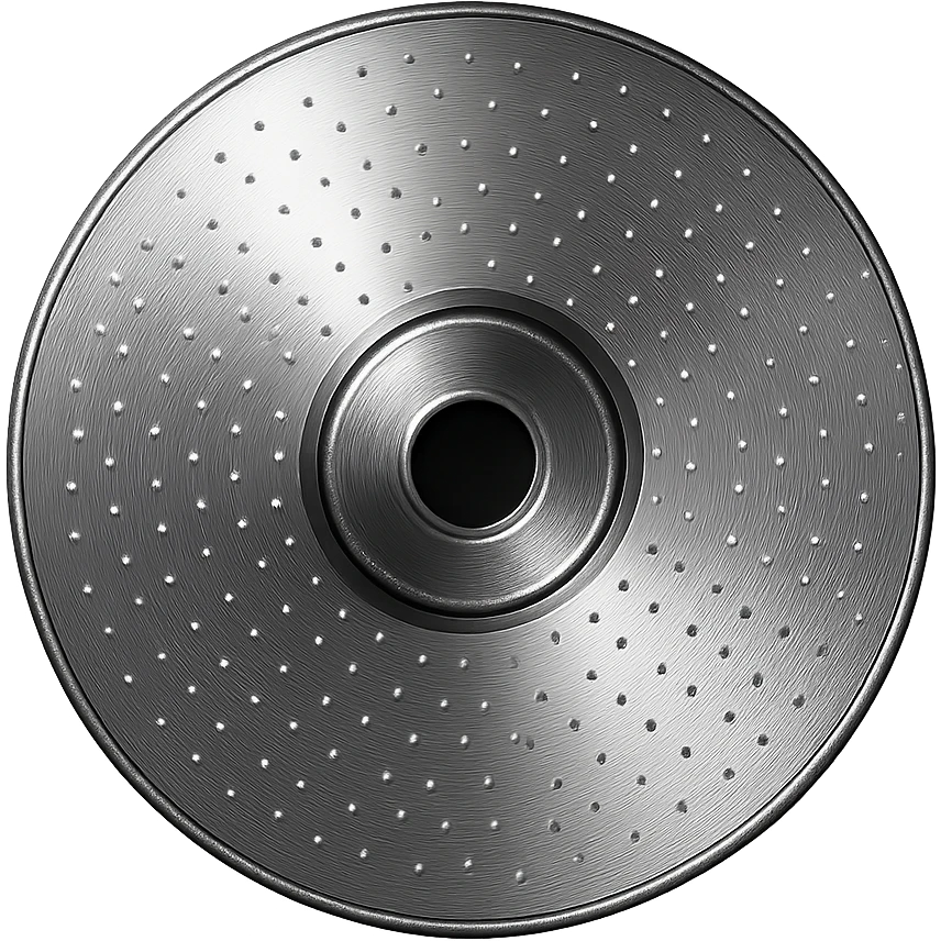 A minimalist CD disc with dot pattern, glowing effect, pink color emoji