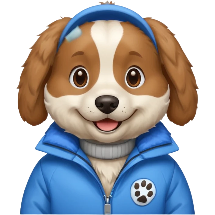 dog in winter outfit emoji