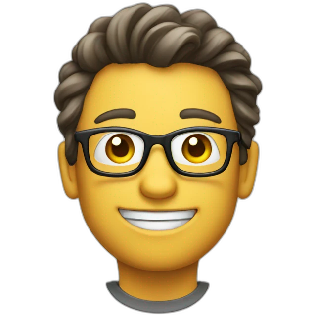 Nerd emoji pointing upwards emoji