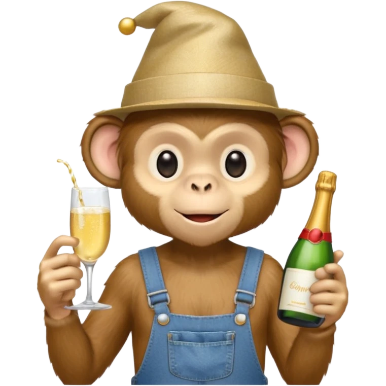 changuito con overol en una fiesta emoji