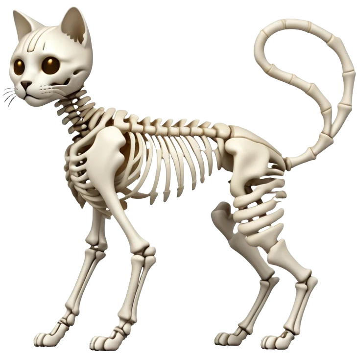 A cat skeleton emoji