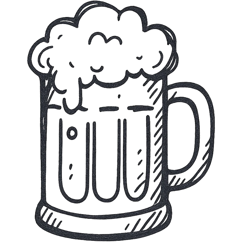 beer hand drawn emoji