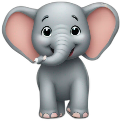 elephant throwing confetti cartoon emoji