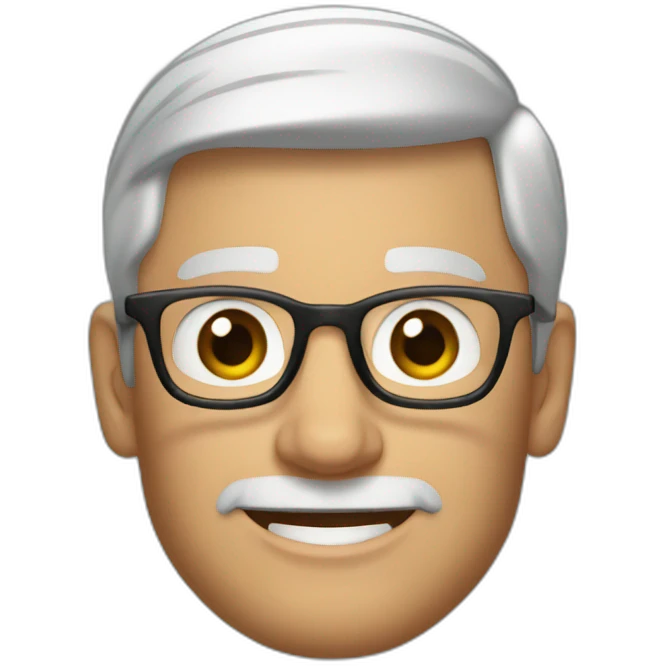 tim cook with one hand up emoji