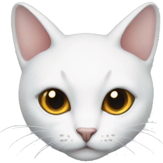 White snake cat head emoji