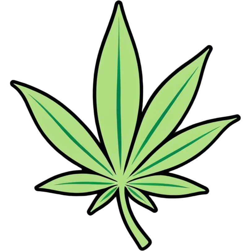 cartoon style marijuana joint emoji