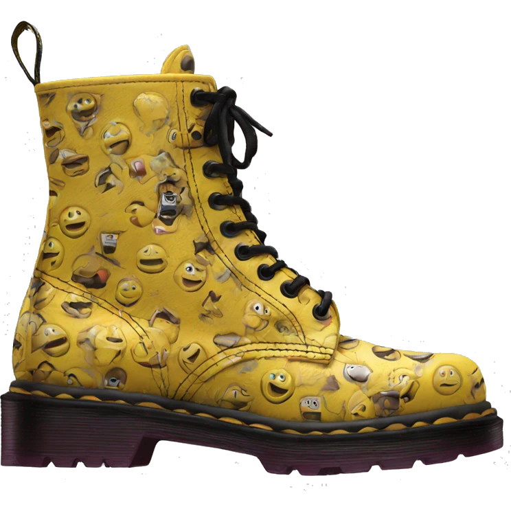 Doc martens platform boots emoji