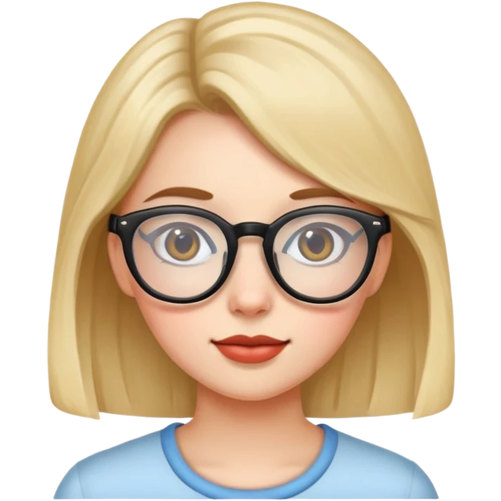 Девочка в очках emoji