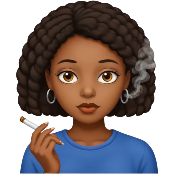 black girl smoking pot  emoji