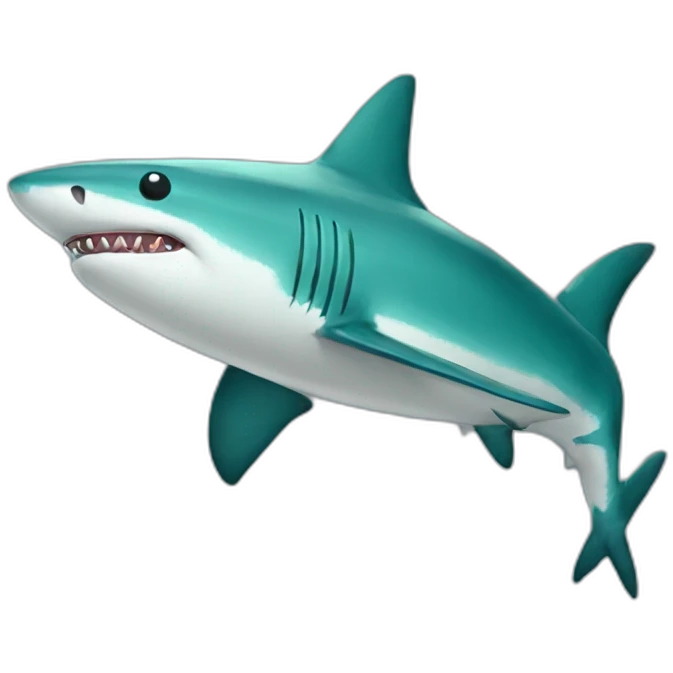 Anthro turquoise shark emoji
