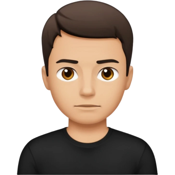 An arrogant guy in a black t-shirt  emoji