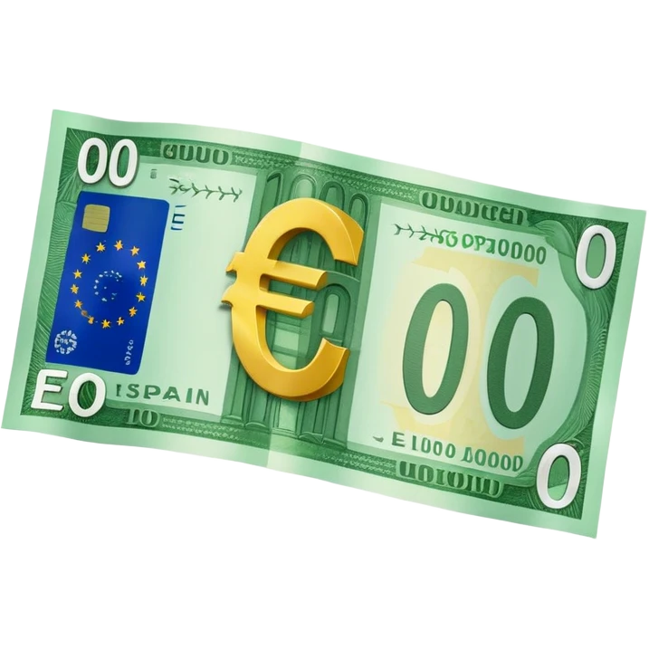 green euro banknote with '0€' emoji