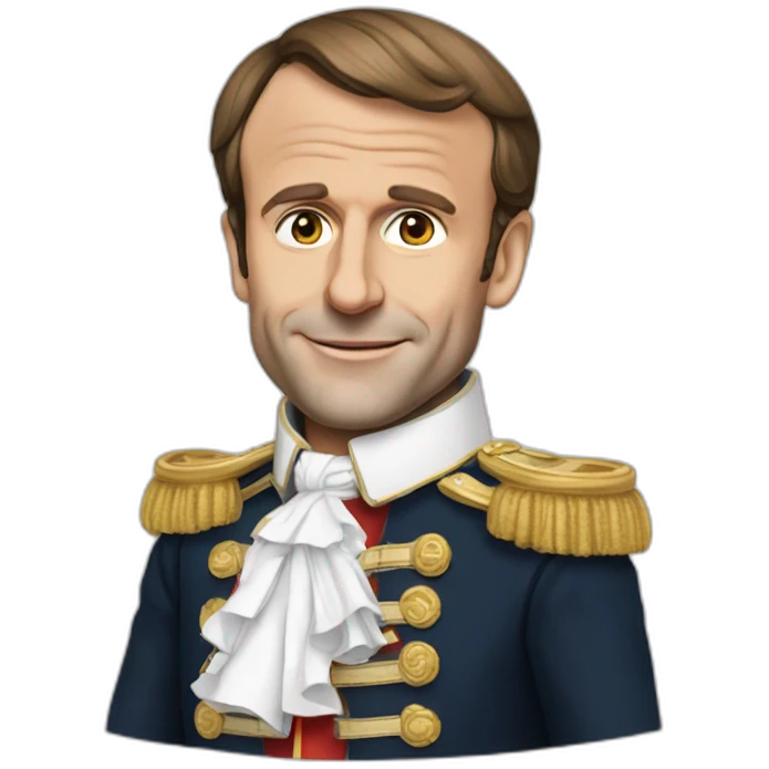 Emmanuel Macron comme un roi emoji