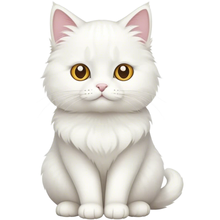 Un gato blanco emoji