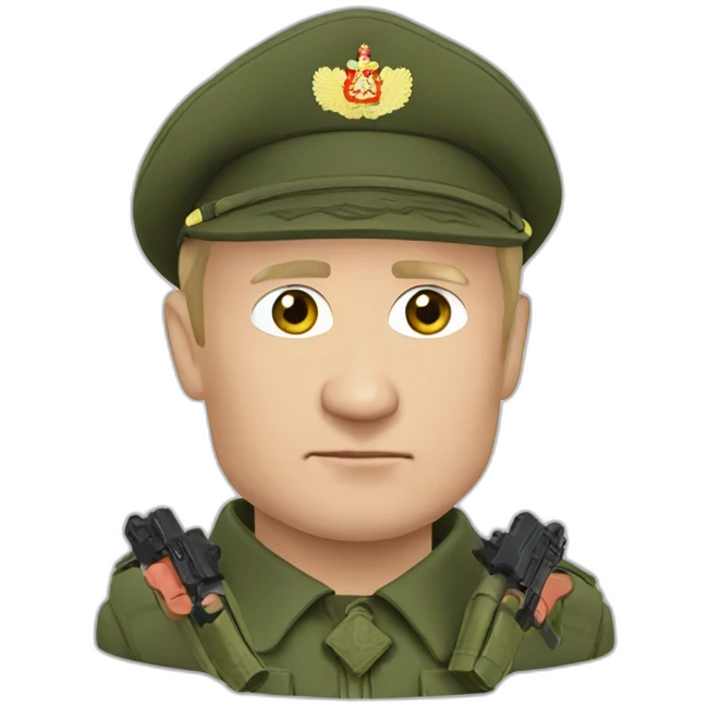 Putin with guns emoji