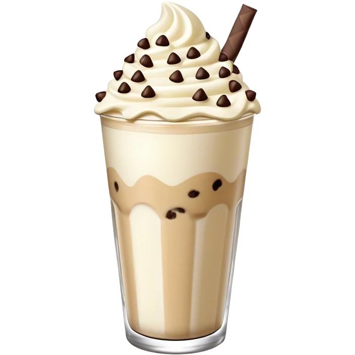 vanilla cannoli cream chocolate chip shake emoji