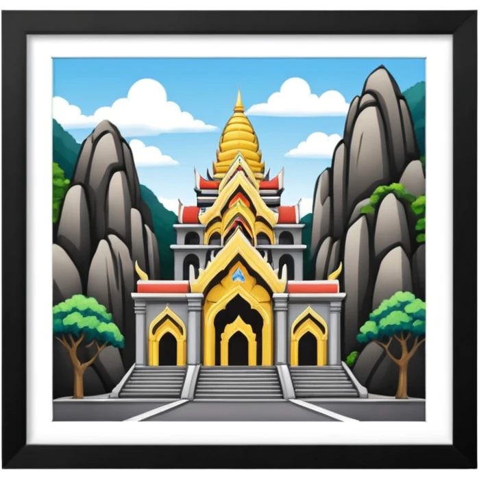 Batu caves sans le cadre noir emoji