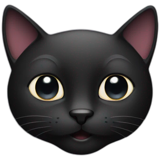 smug black cat face emoji