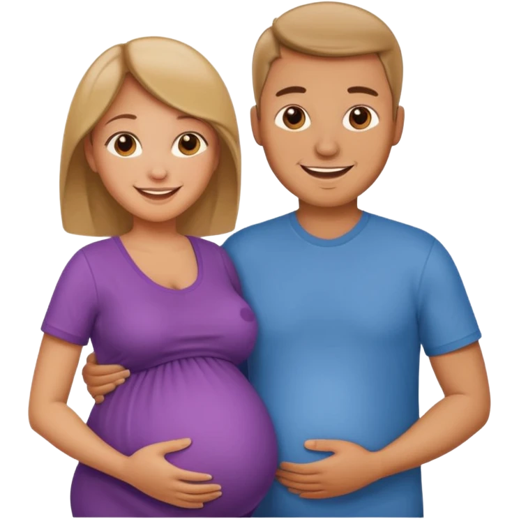 Pregnat mom and dad emoji