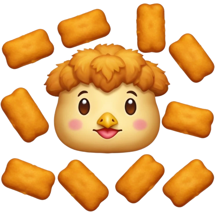 Make an emoji of a chicken nugget like the food, not the chicken, the food chicken nugget. emoji