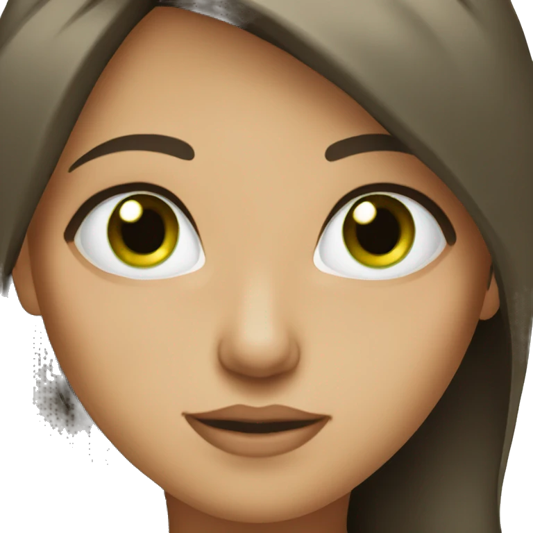 brunette with green eyes emoji