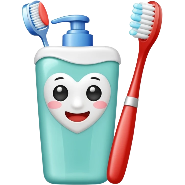 amenity kitwith toothbrush toothpaste emoji