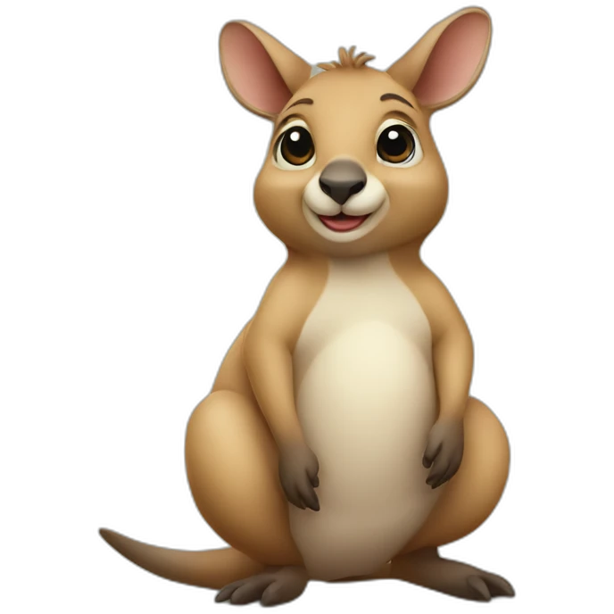 Cute little chubby Kangaroo emoji