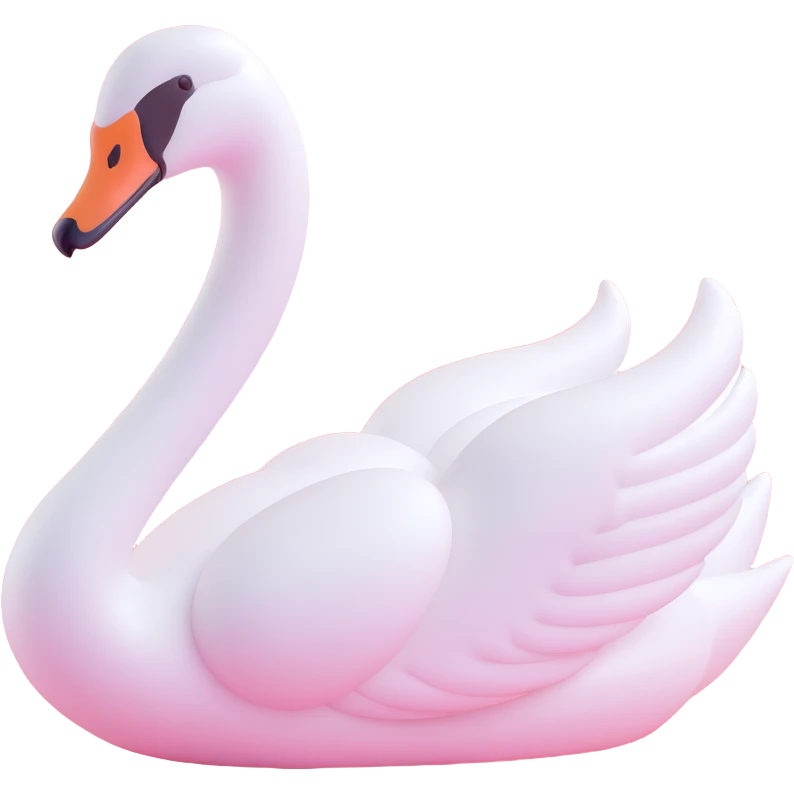 pastel pink swan emoji