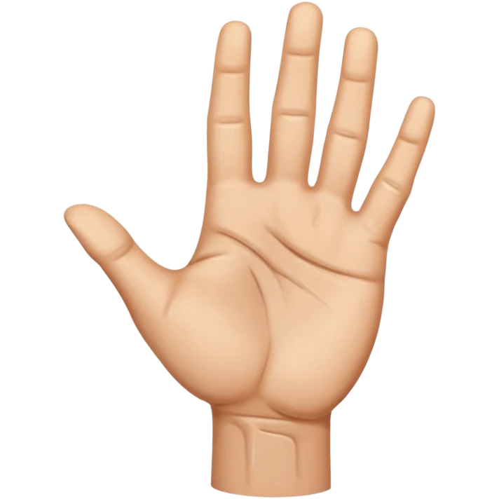 mano abierta color piel emoji